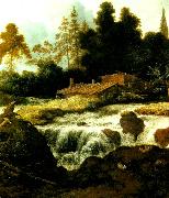 allart van everdingen landskap med vattenfall oil painting reproduction